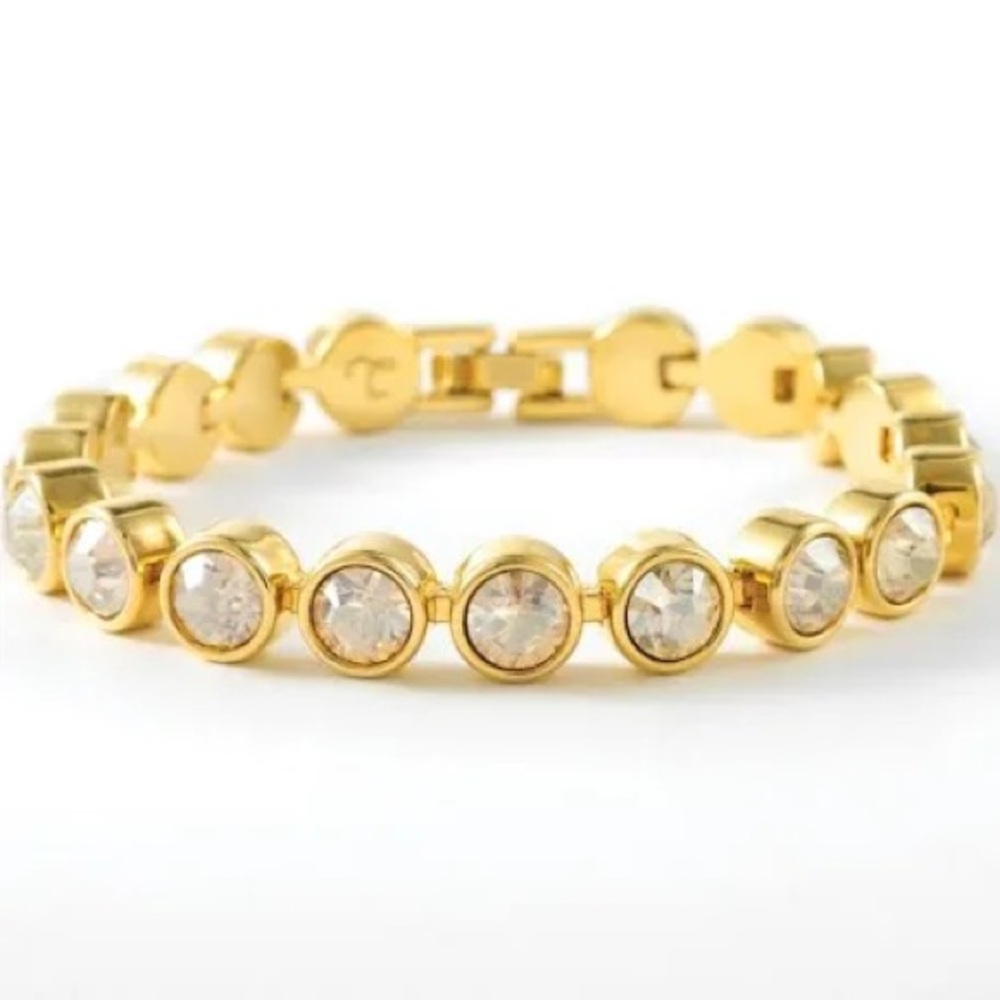 BNIB Touchstone Crystal by Swarovski Golden Ice Bracelet